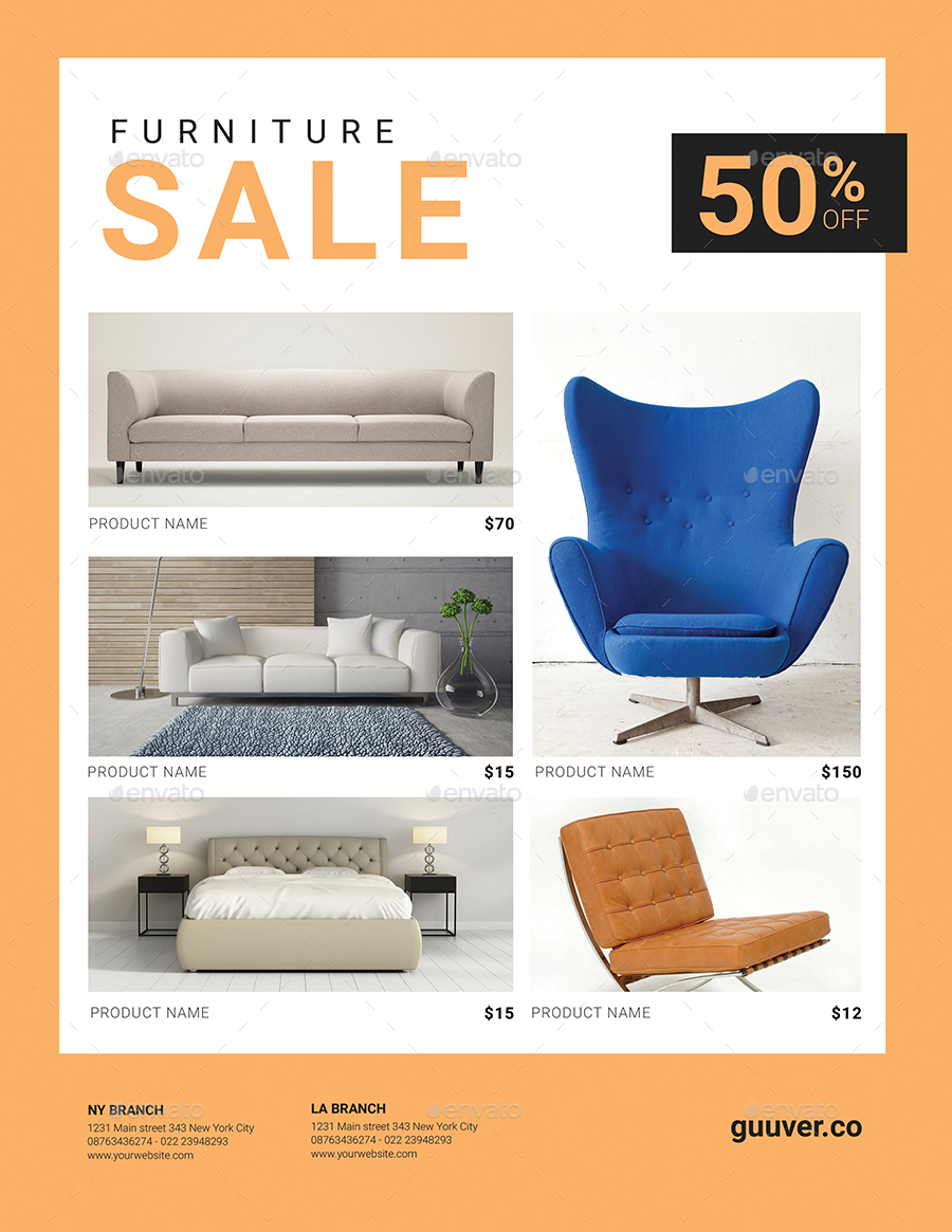 Furniture Sale Flyer by Guuver GraphicRiver